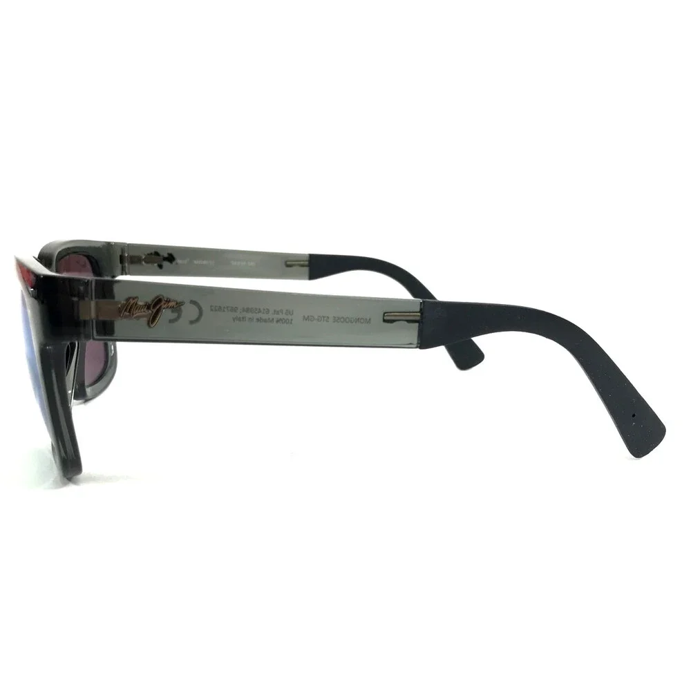 Maui Jim Sunglasses MONGOOSE MJ540-11 Translucent Gray w/ Green Maui Lenses